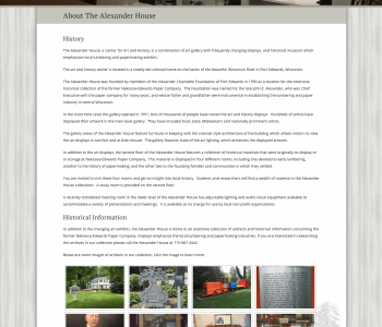 Museum Website Design: Alexander House Online