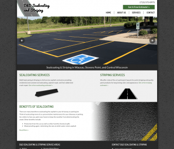 Asphalt Contractor Website Design: D&D Sealcoating Striping