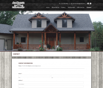 Carpentry Website Design: Jon Marty's Custom Carpentry