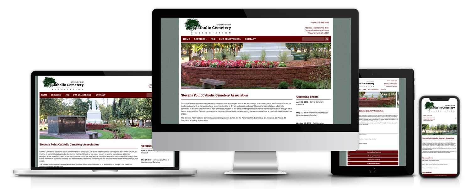 Website Design & Development: Stevens Point Catholic Cemetery Association