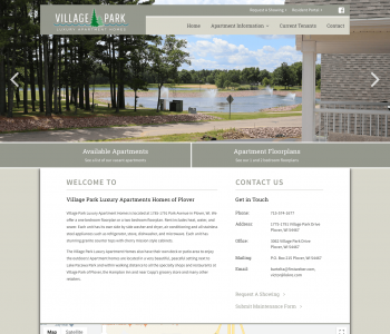 Apartment Website Design: Village Park of Plover Website Design