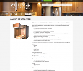 Contractor Website Design: Welling Cabinetry in Milwaukee, WI